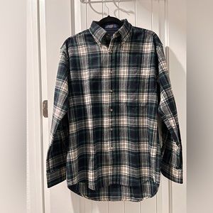 Vintage Pendleton Green Plaid Flannel 100% Wool Sz S